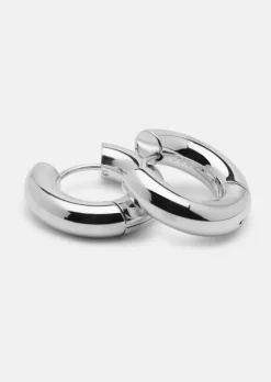 Hoop Earrings - Silver Plated - Large
