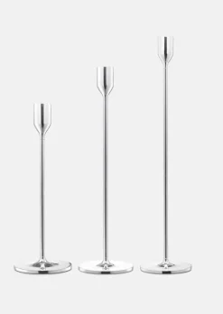 Nattlight Ljusstake - Försilvrad - Set om 3